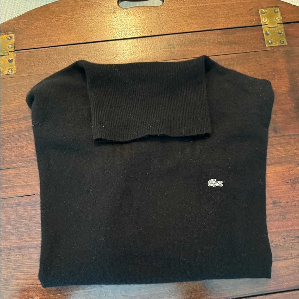 Lacoste Men’s Black Cashmere Turtleneck Sweater